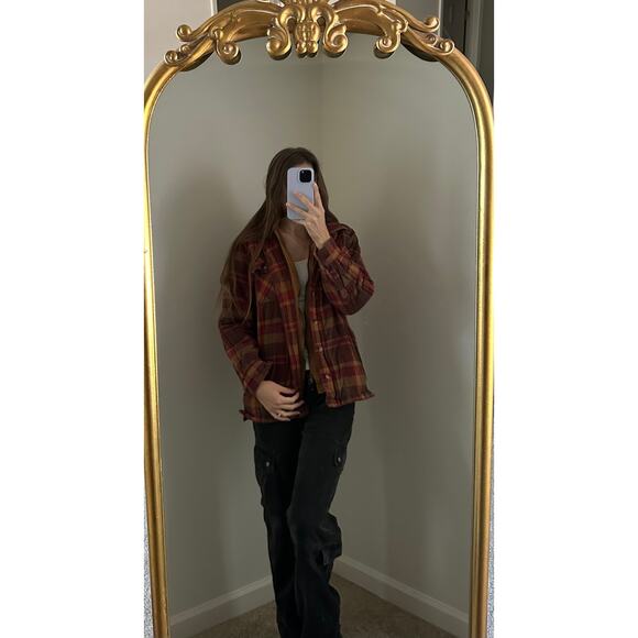 Legendary Whitetails Flannel Maplewood Plaid Hooded Zip Button Jacket Hoodie - Picture 2 of 9